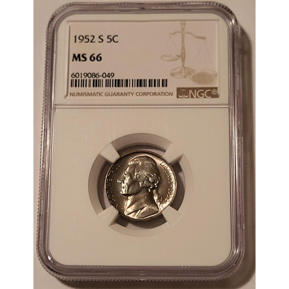 1952 S Jefferson Nickel MS66 NGC Light Patina